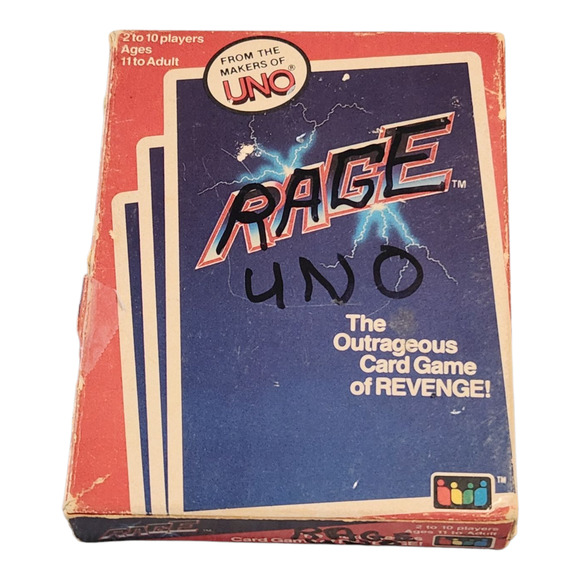 Vintage UNO RAGE Card Game SEALED DECKS - Picture 1 of 4